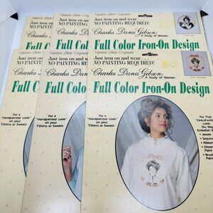 Vintage Dead stock 90s Full-color iron-on transfer designs Lot Of 6